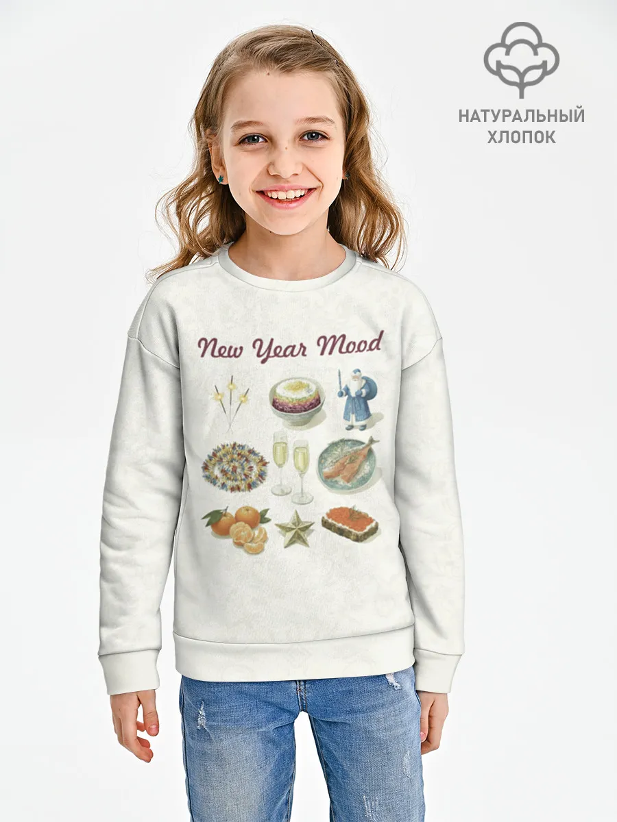 Детский свитшот хлопок / Новогодний коллаж