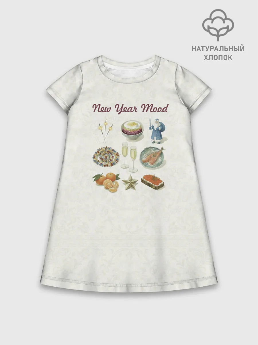 Детское платье хлопок / Новогодний коллаж