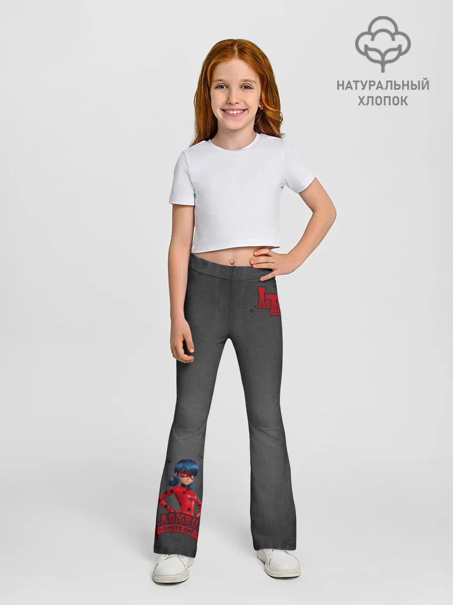 Леггинсы-клеш для девочек / Леди Баг Jeans