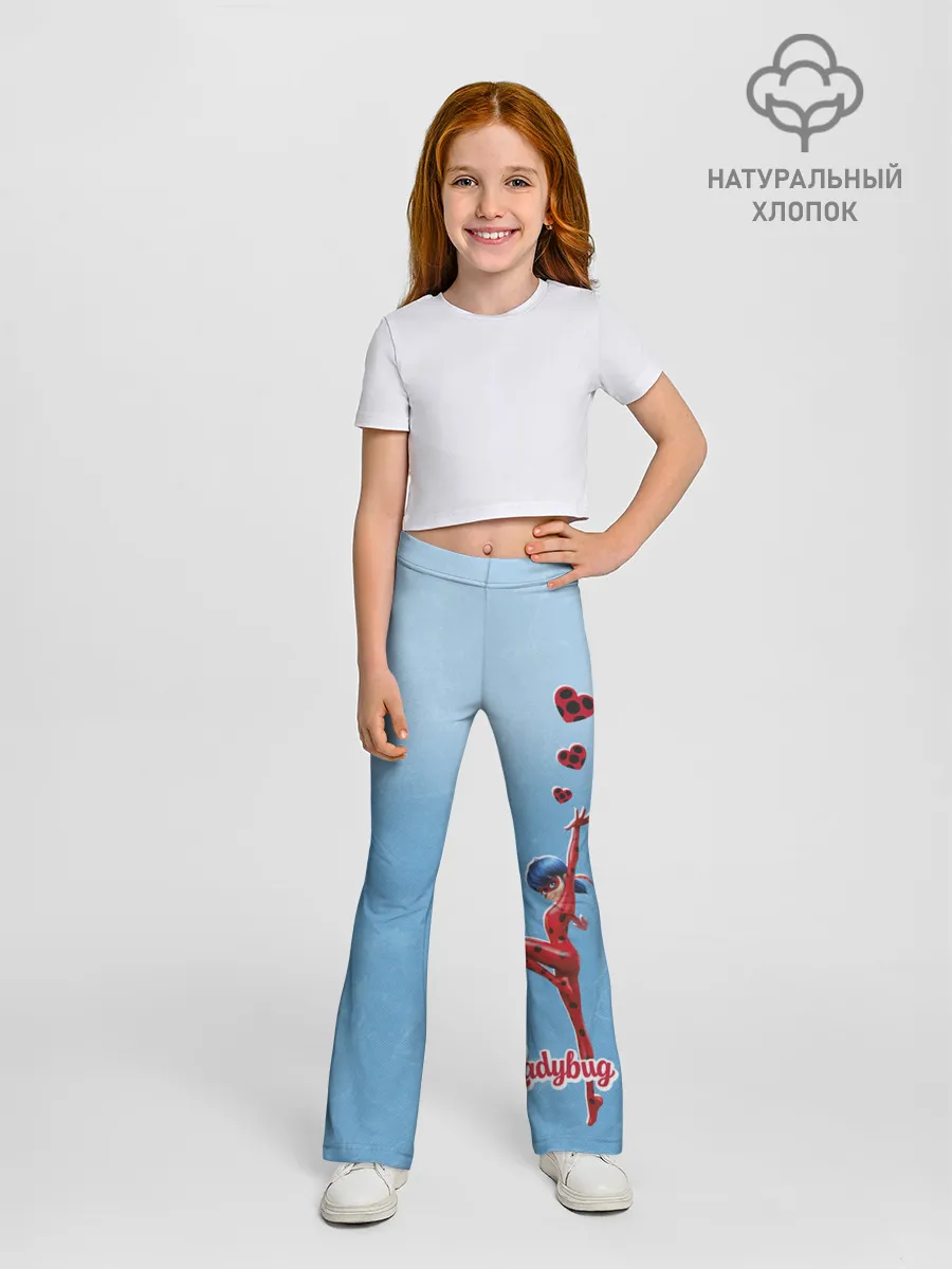 Леггинсы-клеш для девочек / Леди Баг Heart
