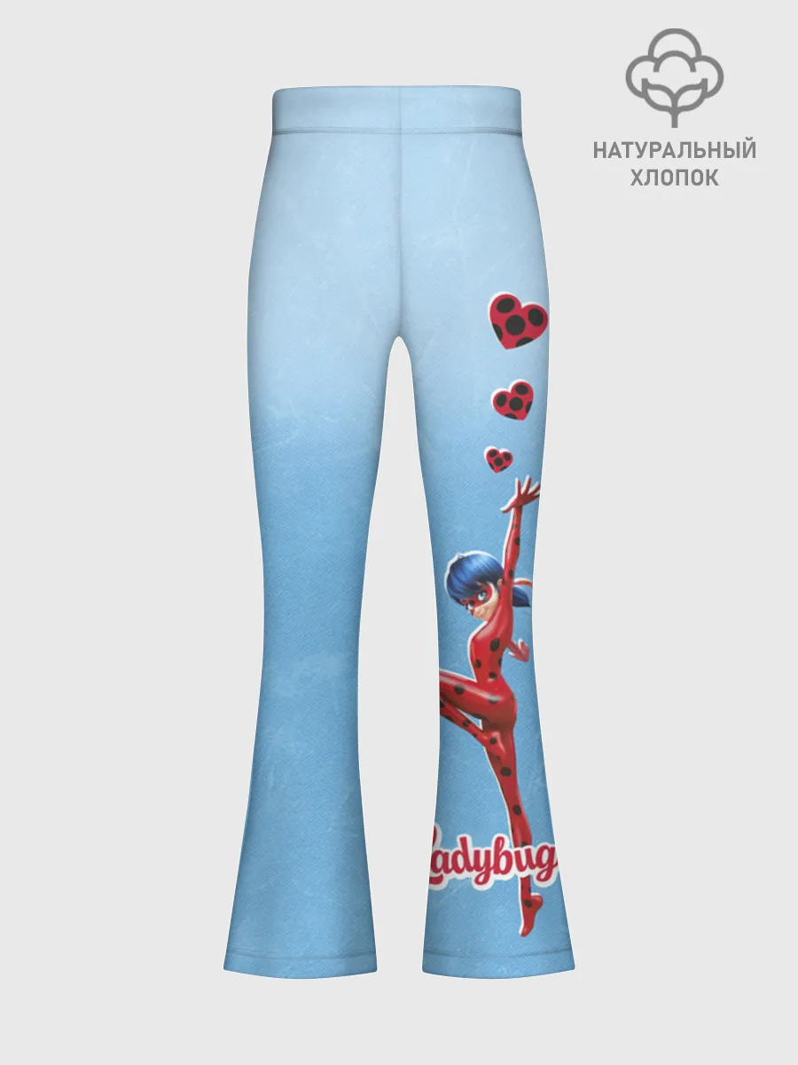 Леггинсы-клеш для девочек / Леди Баг Heart
