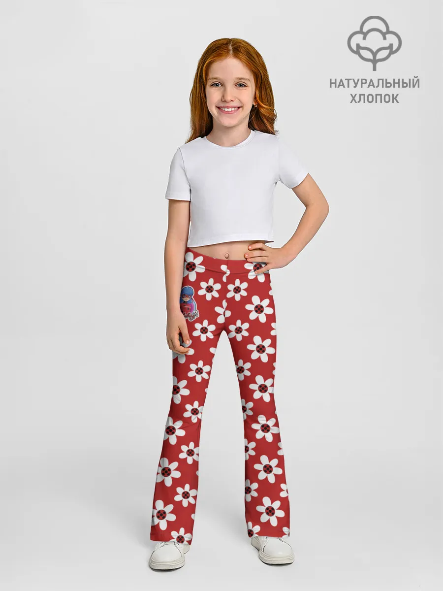 Леггинсы-клеш для девочек / Леди Баг Flower