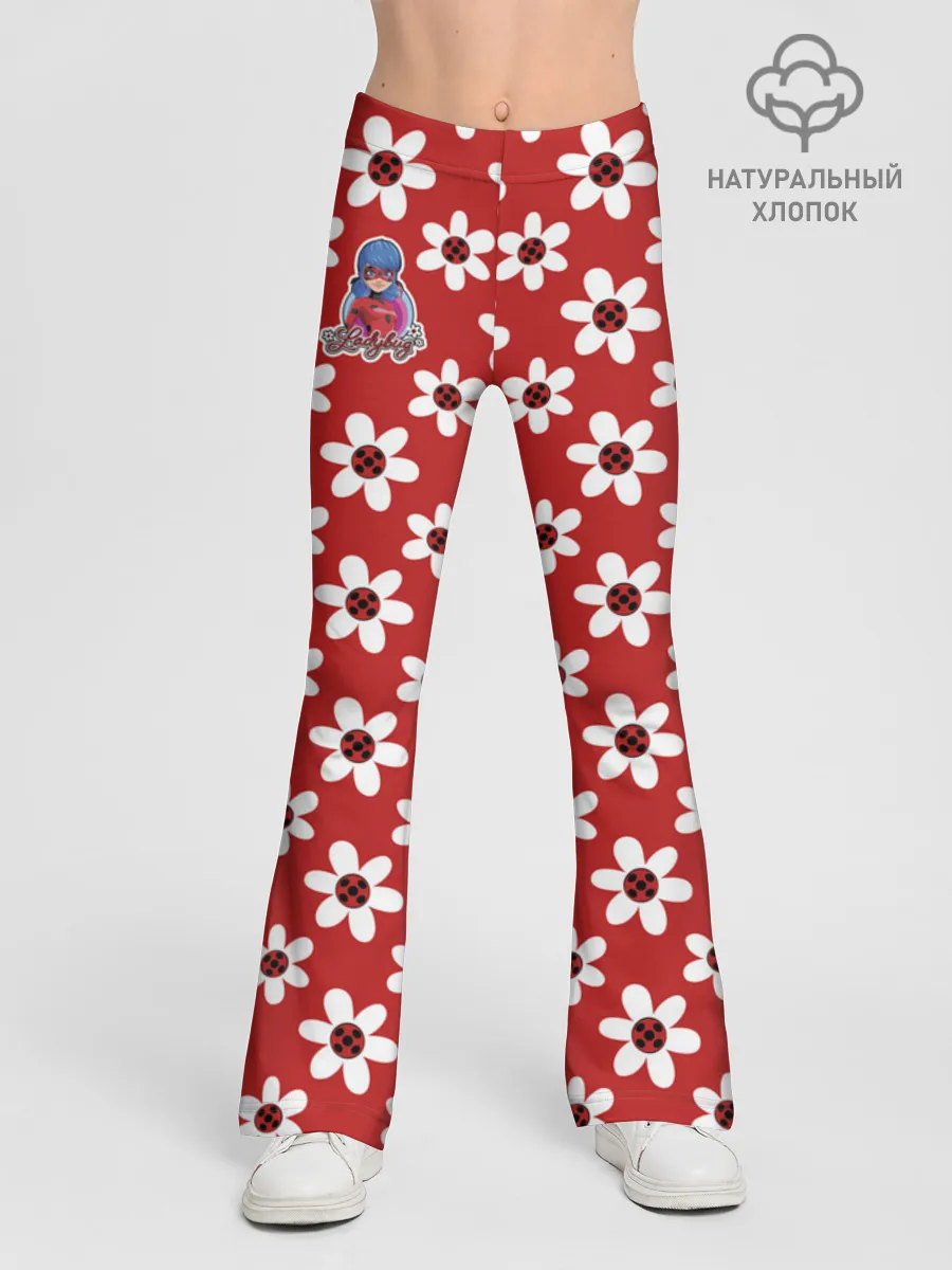 Леггинсы-клеш для девочек / Леди Баг Flower
