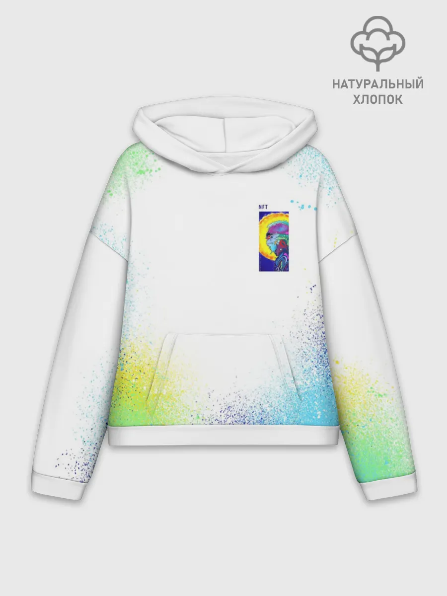 Худи женский оверсайз хлопок / 887_Spray