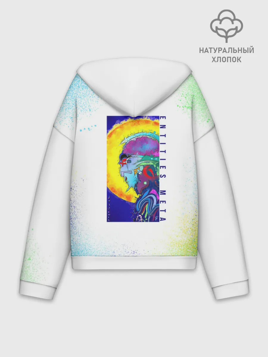 Худи женский оверсайз хлопок / 887_Spray