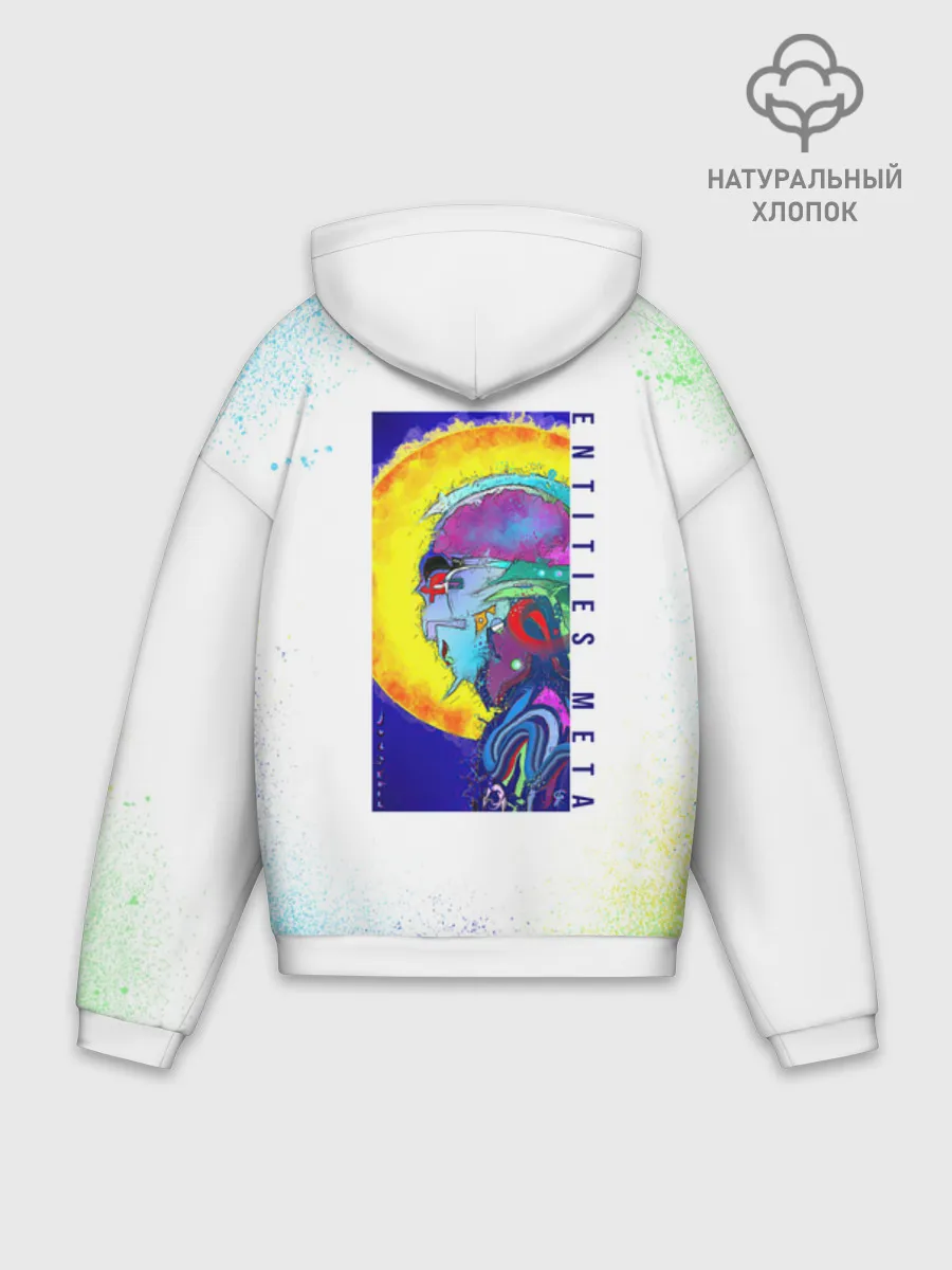 Худи мужской оверсайз хлопок / 887_Spray