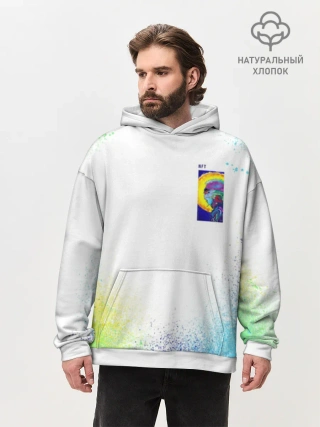 Худи мужской оверсайз хлопок / 887_Spray