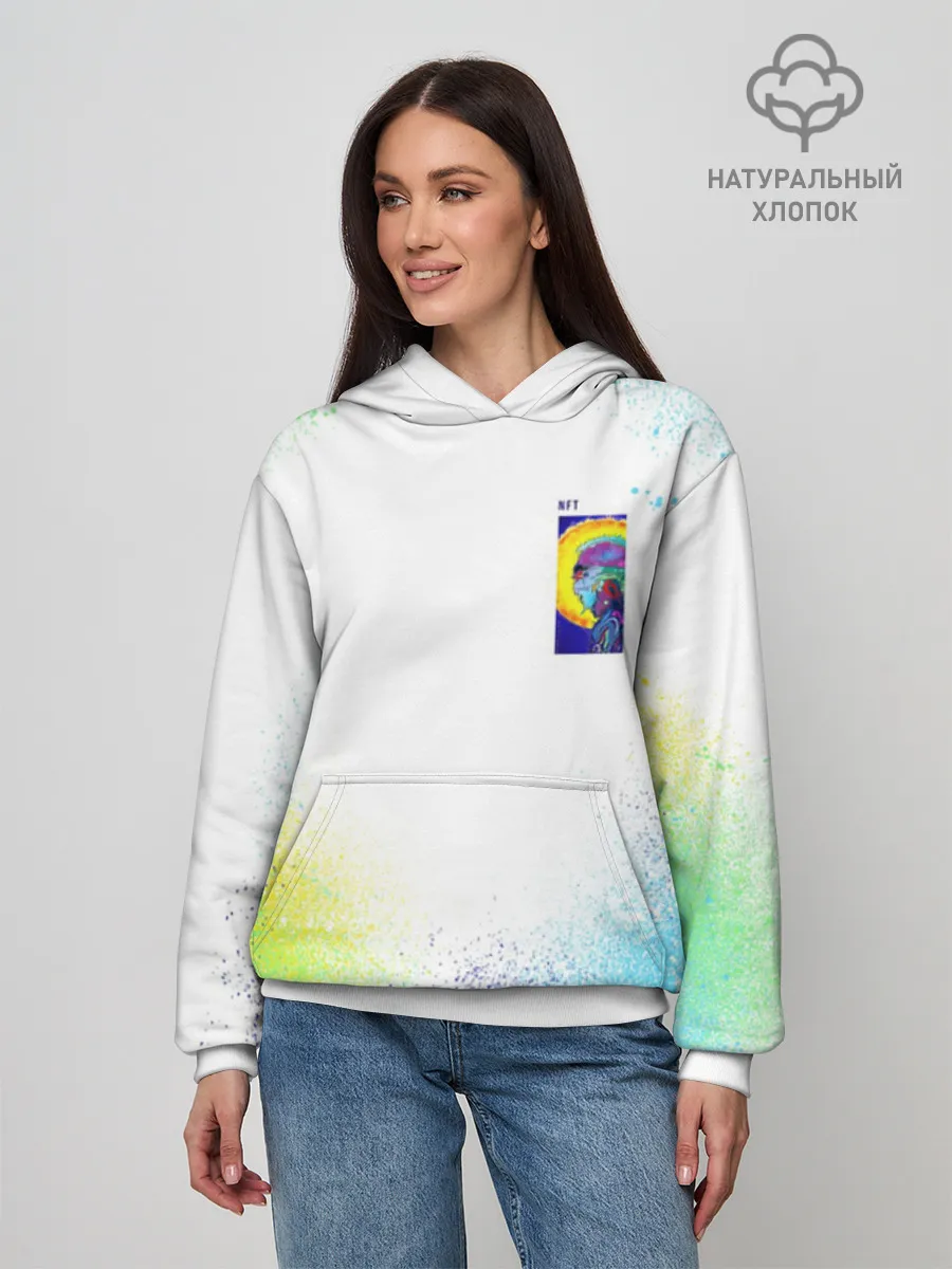 Худи женский база хлопок / 887_Spray