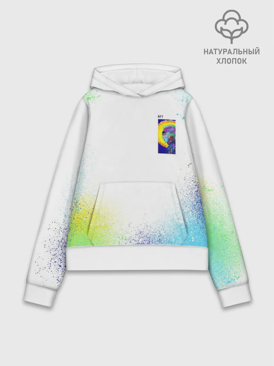 Худи женский база хлопок / 887_Spray