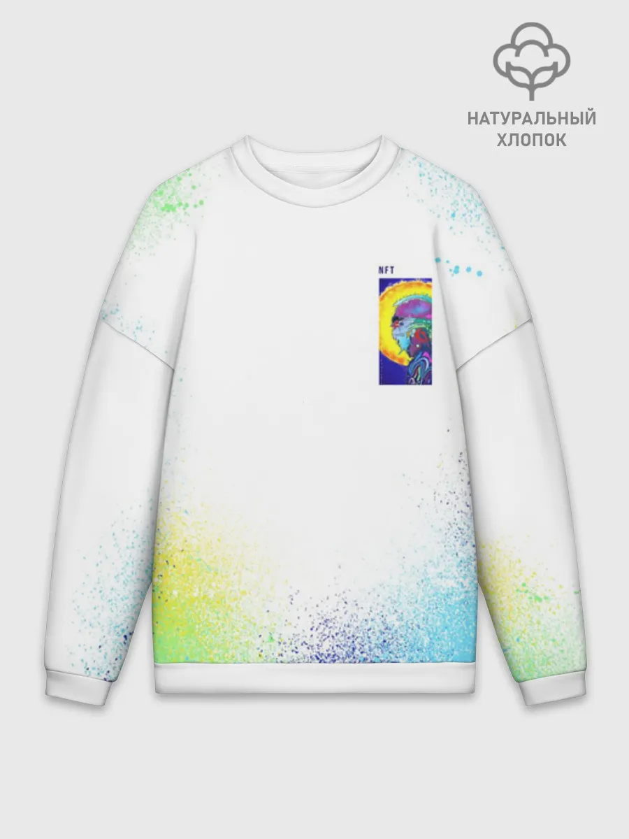 Мужской свитшот оверсайз хлопок / 887_Spray