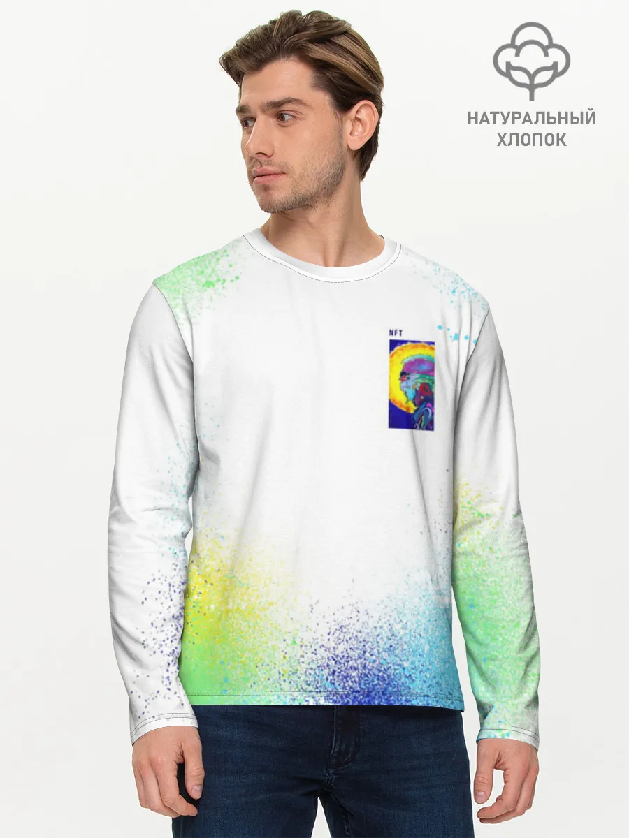 Мужской лонгслив хлопок / 887_Spray