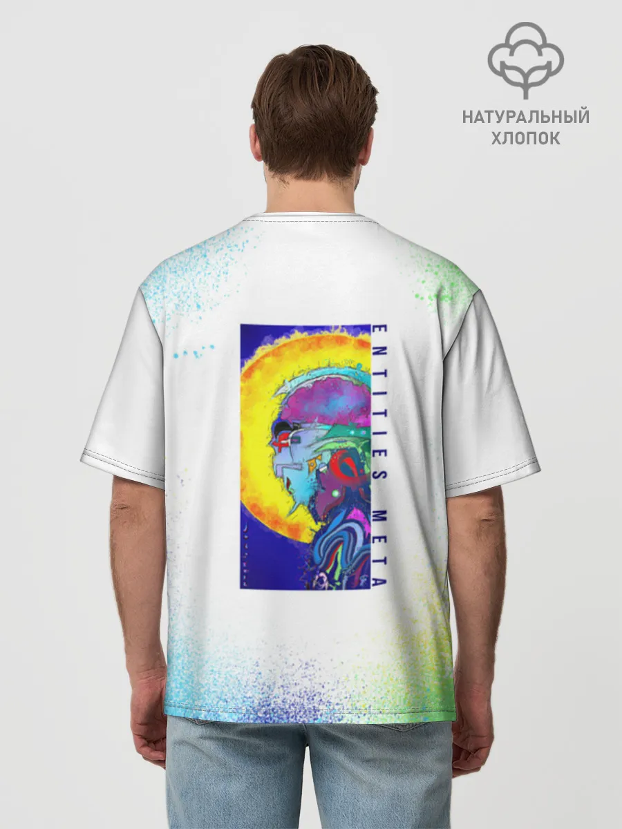 Мужская футболка оверсайз хлопок / 887_Spray