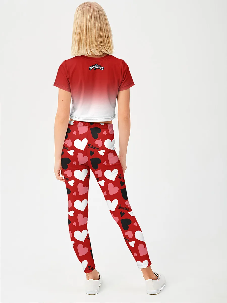 Дев.спорт.костюм с леггинсами / P052_GSS_LBHeartRed