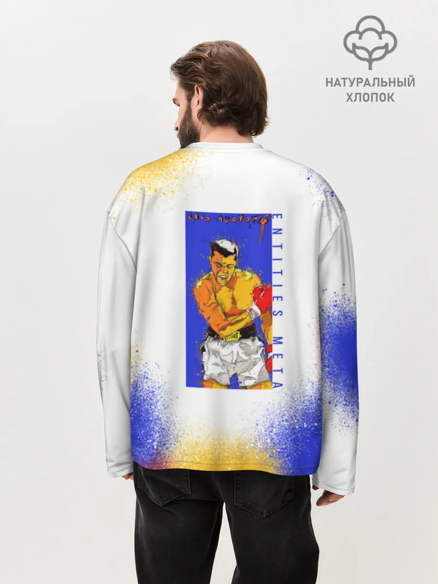 Мужской лонгслив оверсайз хлопок / BoxingSpray