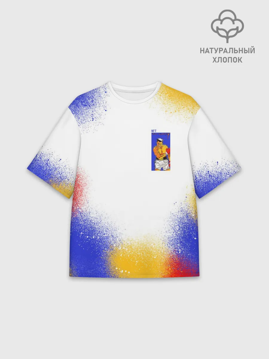 Мужская футболка оверсайз хлопок / BoxingSpray