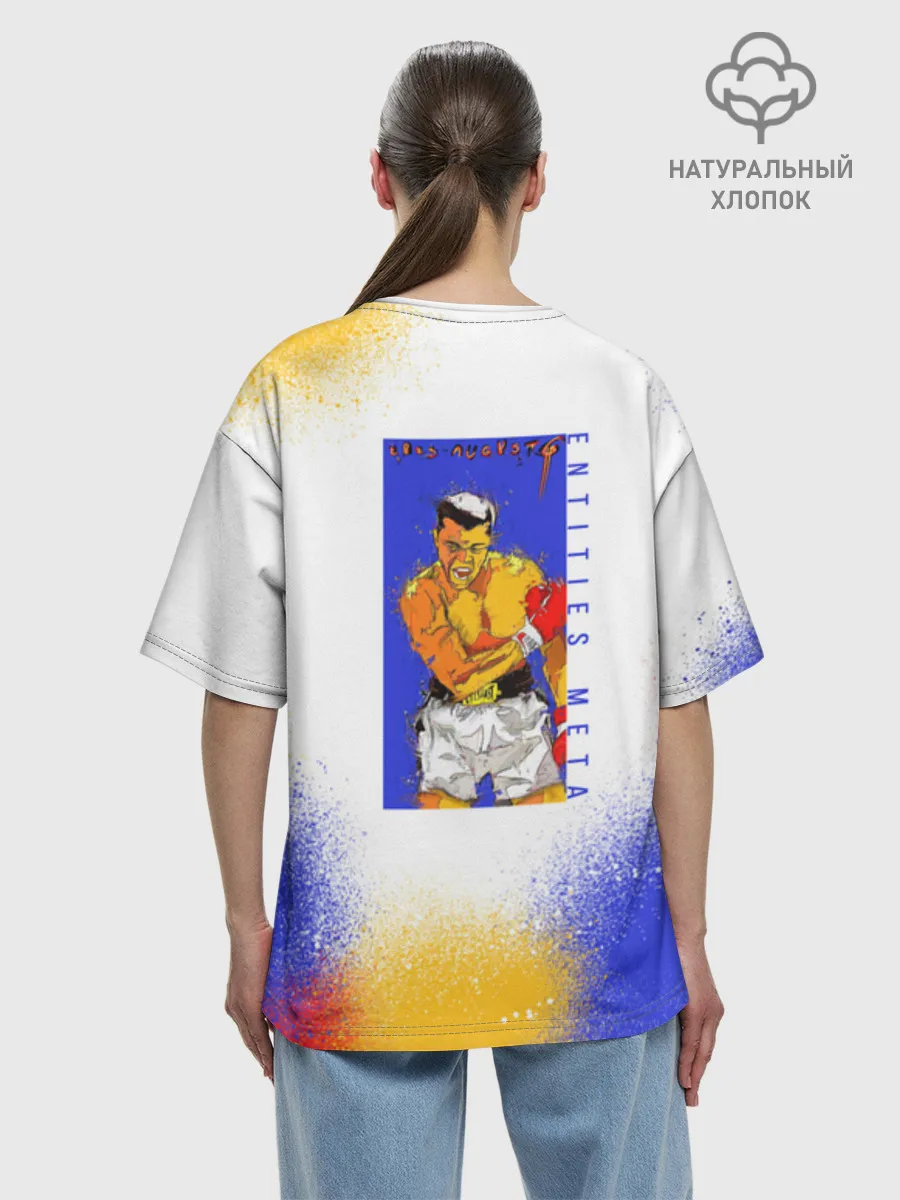 Женская футболка оверсайз хлопок / BoxingSpray