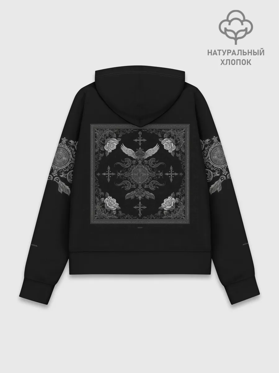 Худи женский база хлопок / Gothic Black