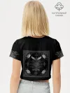 Футболка для девочки укороченная базовая хлопок / Gothic Black