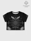 Футболка для девочки укороченная базовая хлопок / Gothic Black