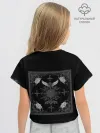 Футболка для девочки укороченная оверсайз хлопок / GothicBlack