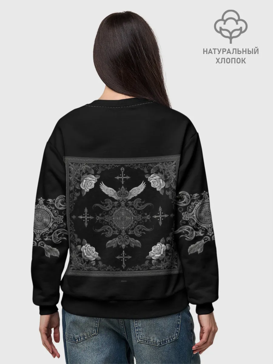 Женский свитшот базовый хлопок / Gothic Black