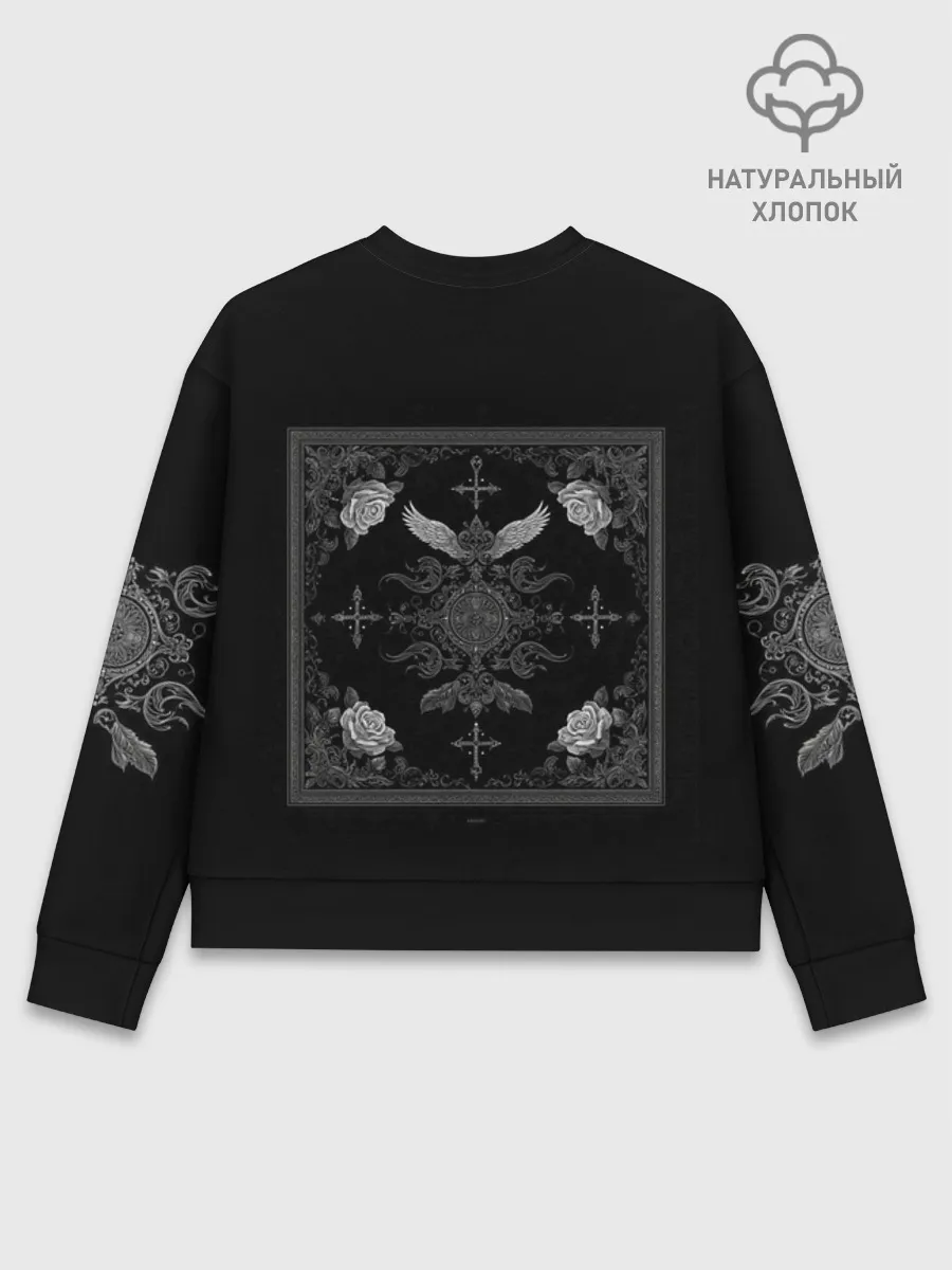 Женский свитшот базовый хлопок / Gothic Black