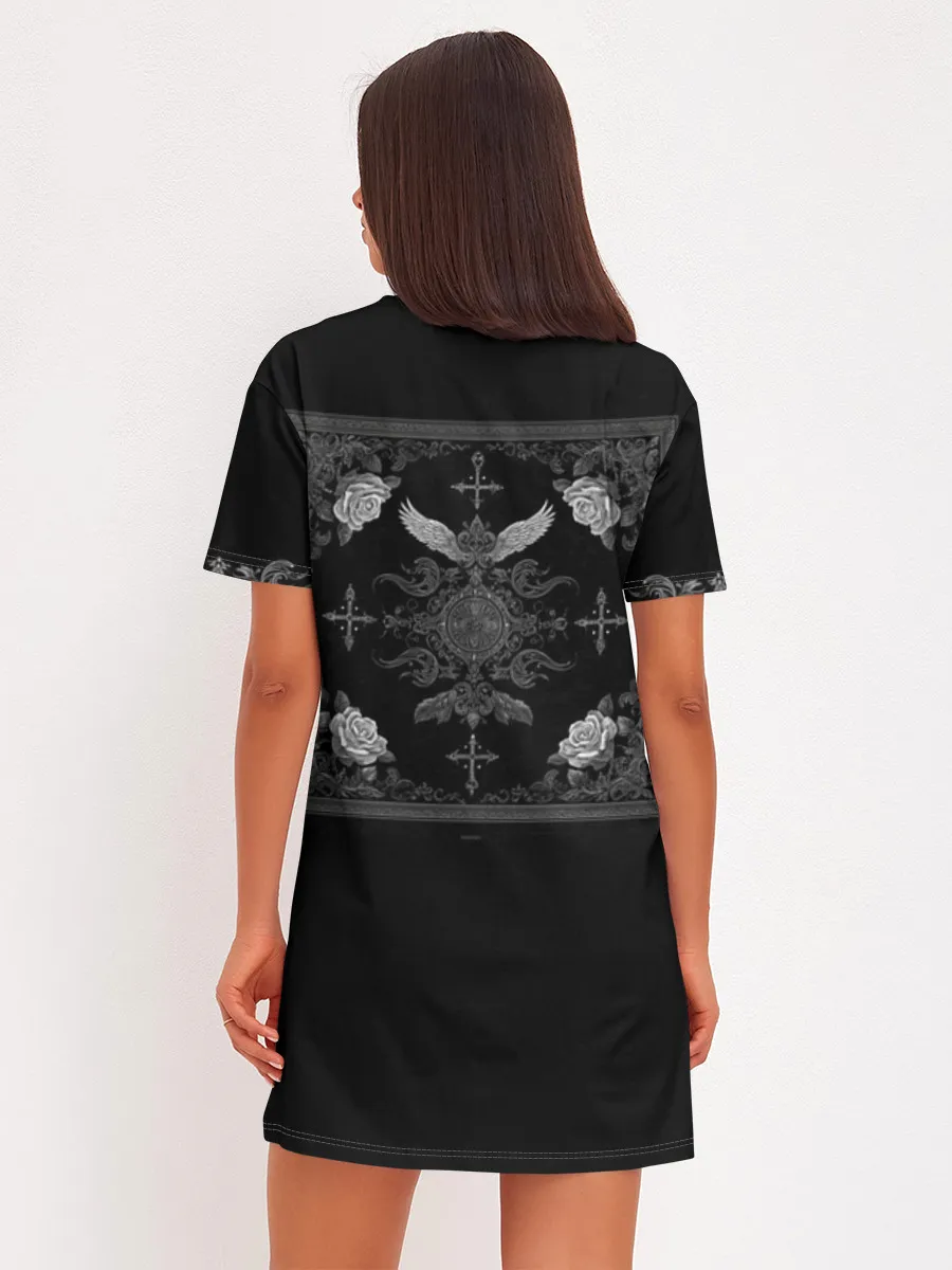 Женское платье хлопок / Gothic Black
