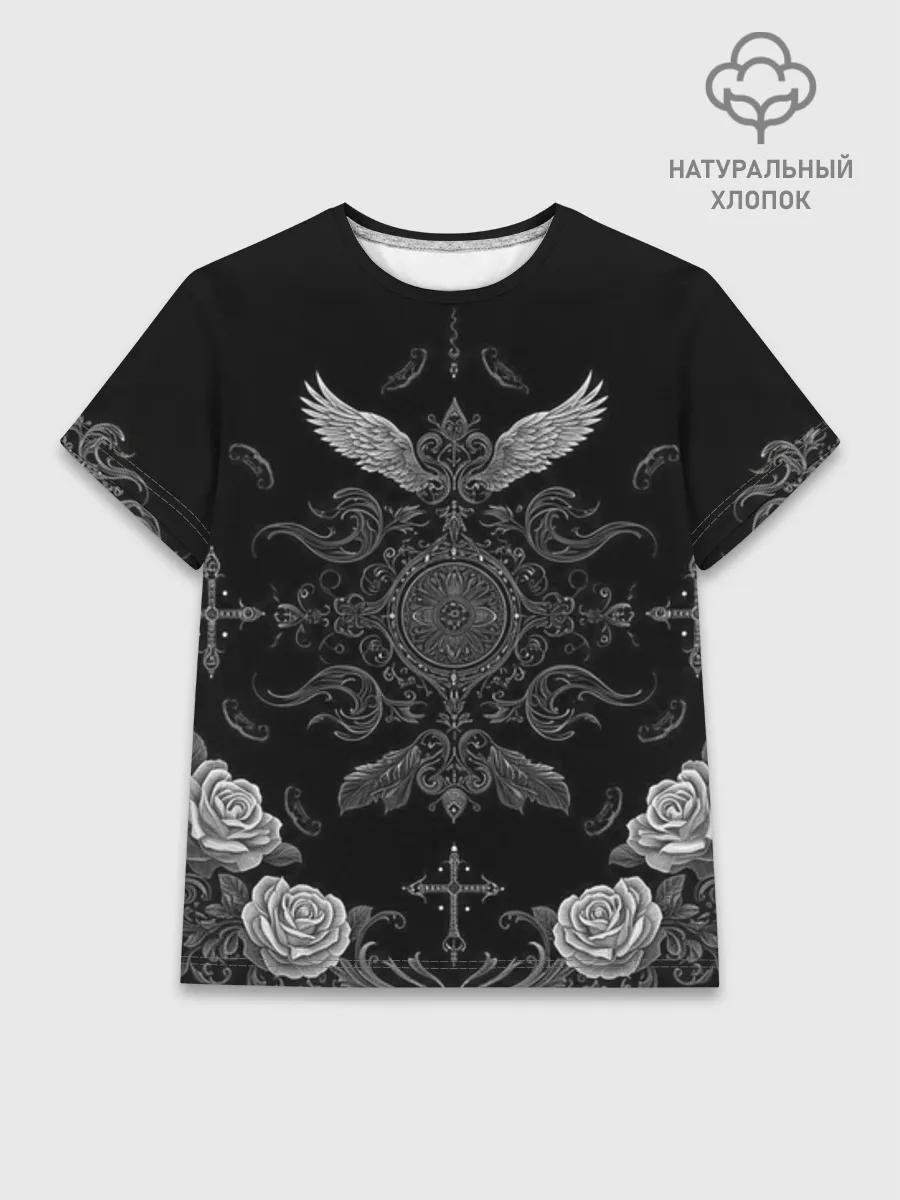 Женская базовая футболка хлопок / Gothic Black