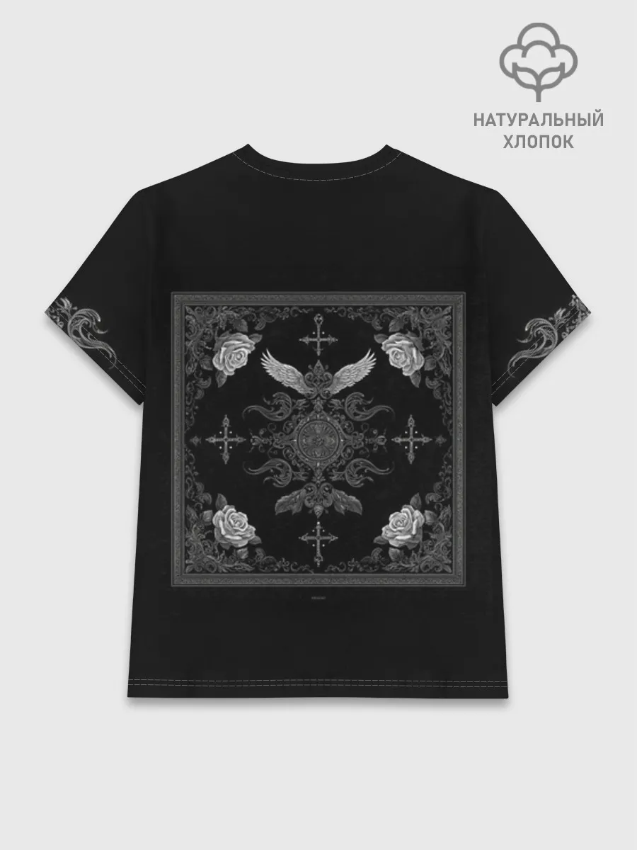 Женская базовая футболка хлопок / Gothic Black