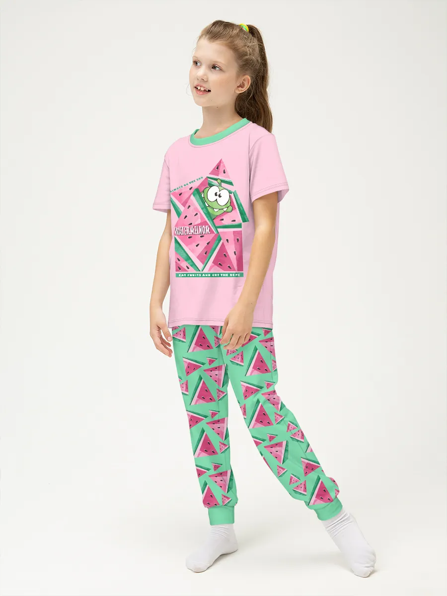 Детская пижама с брюками хлопок / P030_OmWatermelon