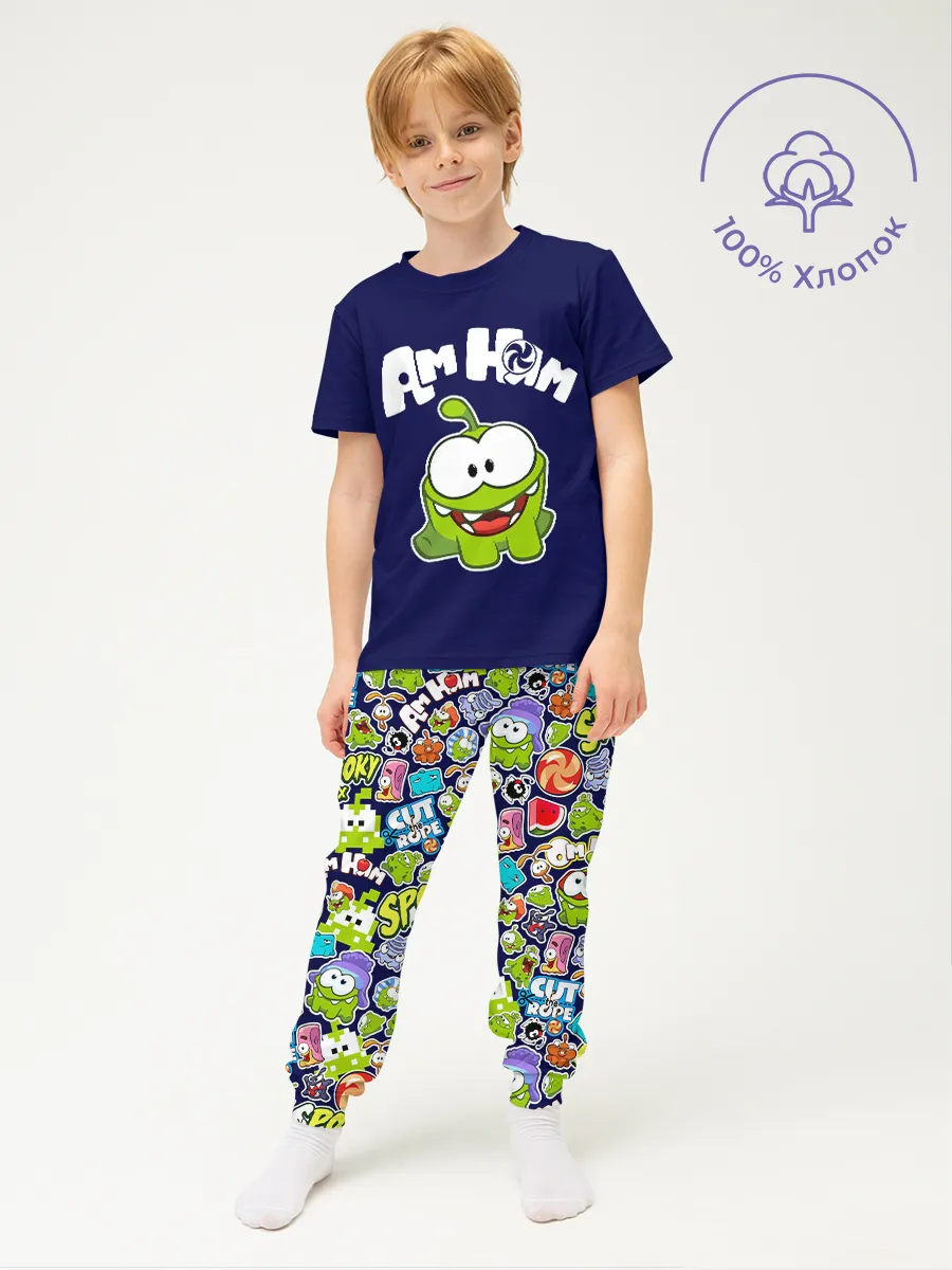 Детская пижама с брюками хлопок / P030_OmSticker