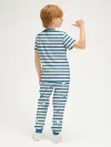 Детская пижама с брюками хлопок / P030_OmStripesBlue