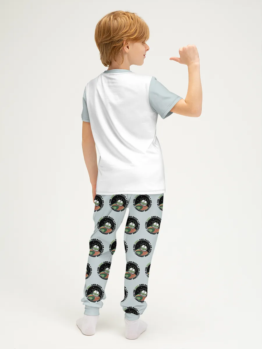 Детская пижама с брюками хлопок / P030_OmSpaceGrey