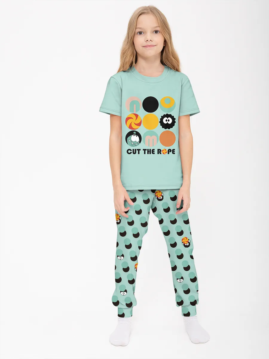 Детская пижама с брюками хлопок / P030_OmPeas