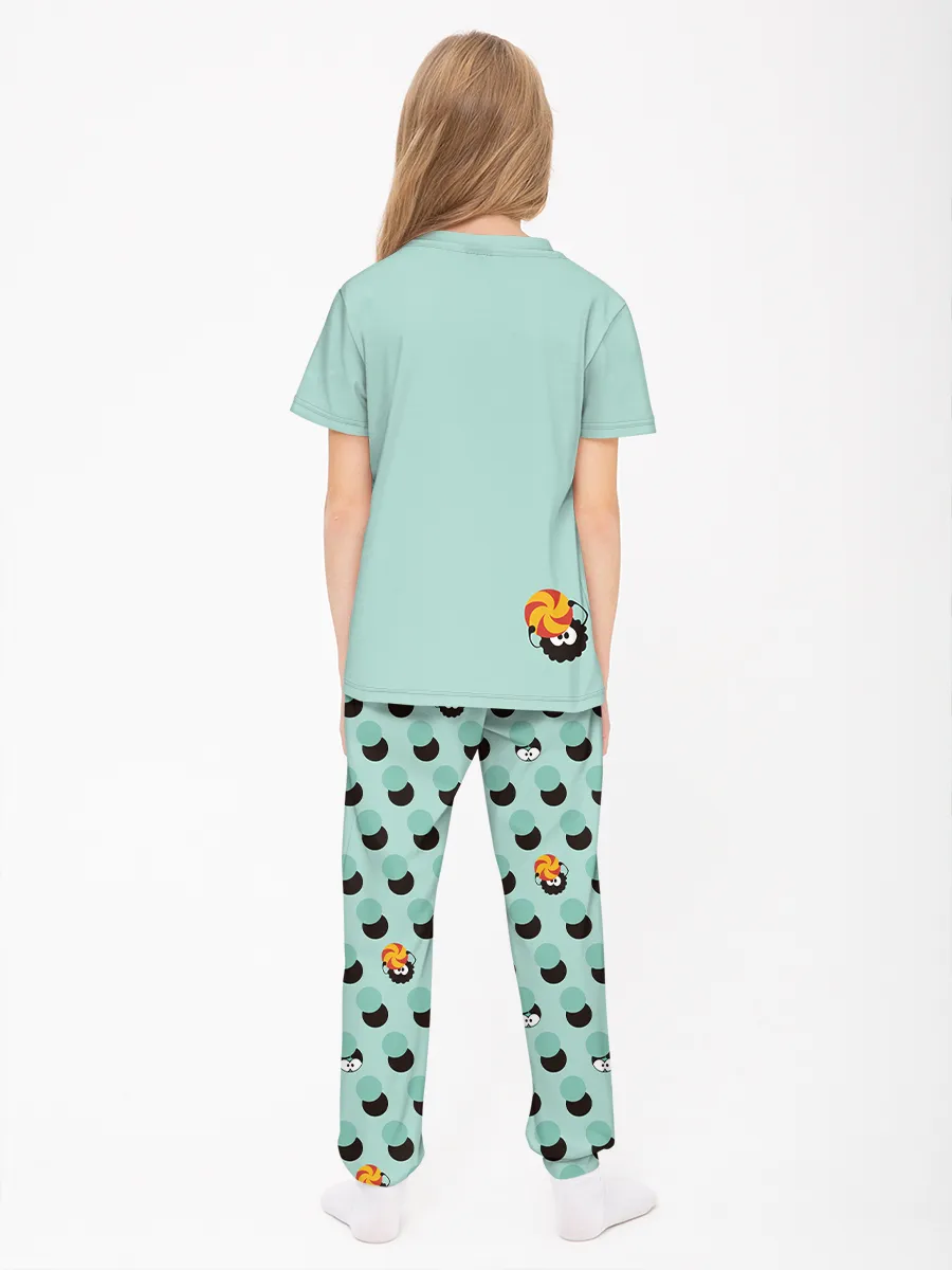 Детская пижама с брюками хлопок / P030_OmPeas