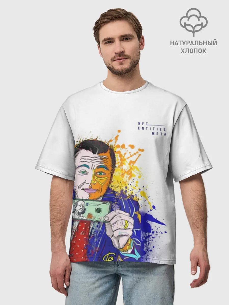 Мужская футболка оверсайз хлопок / DiCaprio