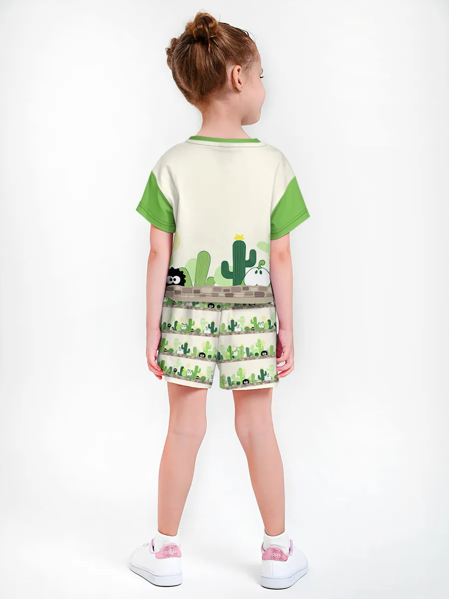Девочкина пижама с шортами / P030_OmShortCactus