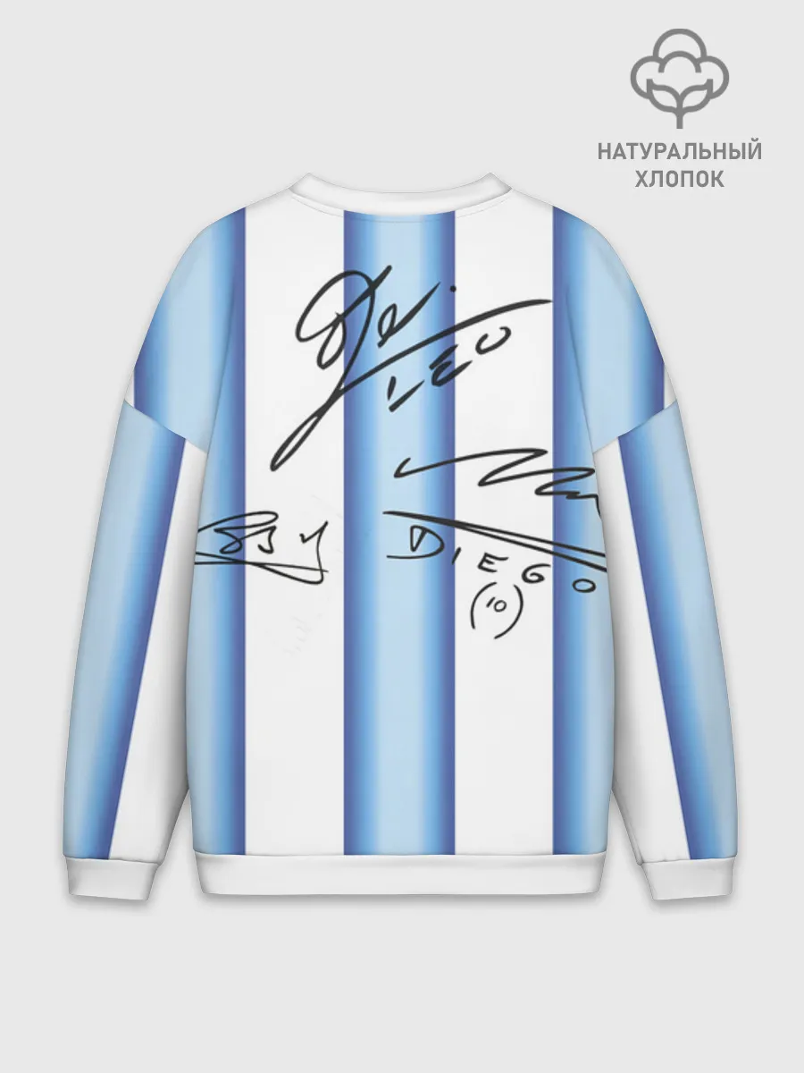 Мужской свитшот оверсайз хлопок / Футбол Аргентина