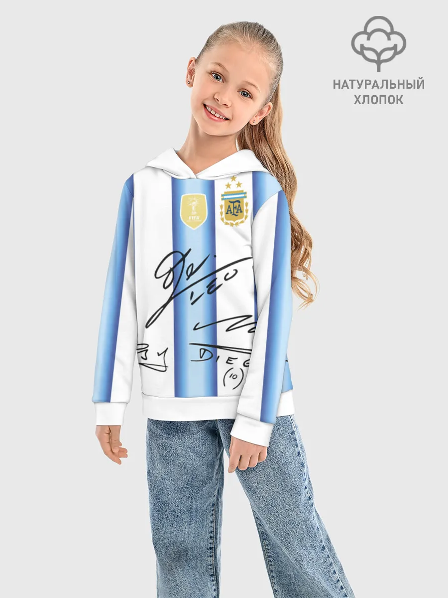 Детское худи хлопок / Футбол Аргентина