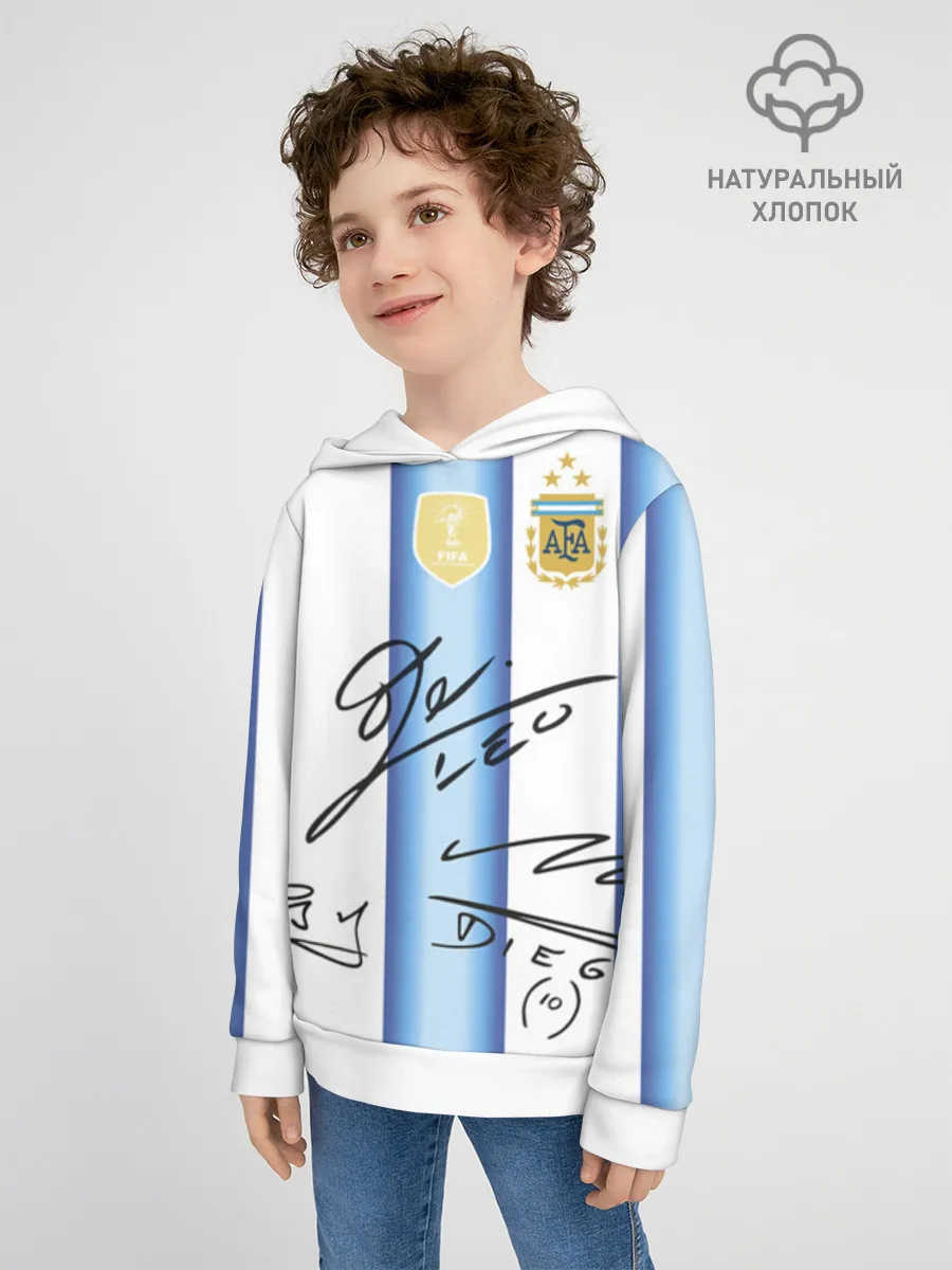 Детское худи хлопок / Футбол Аргентина