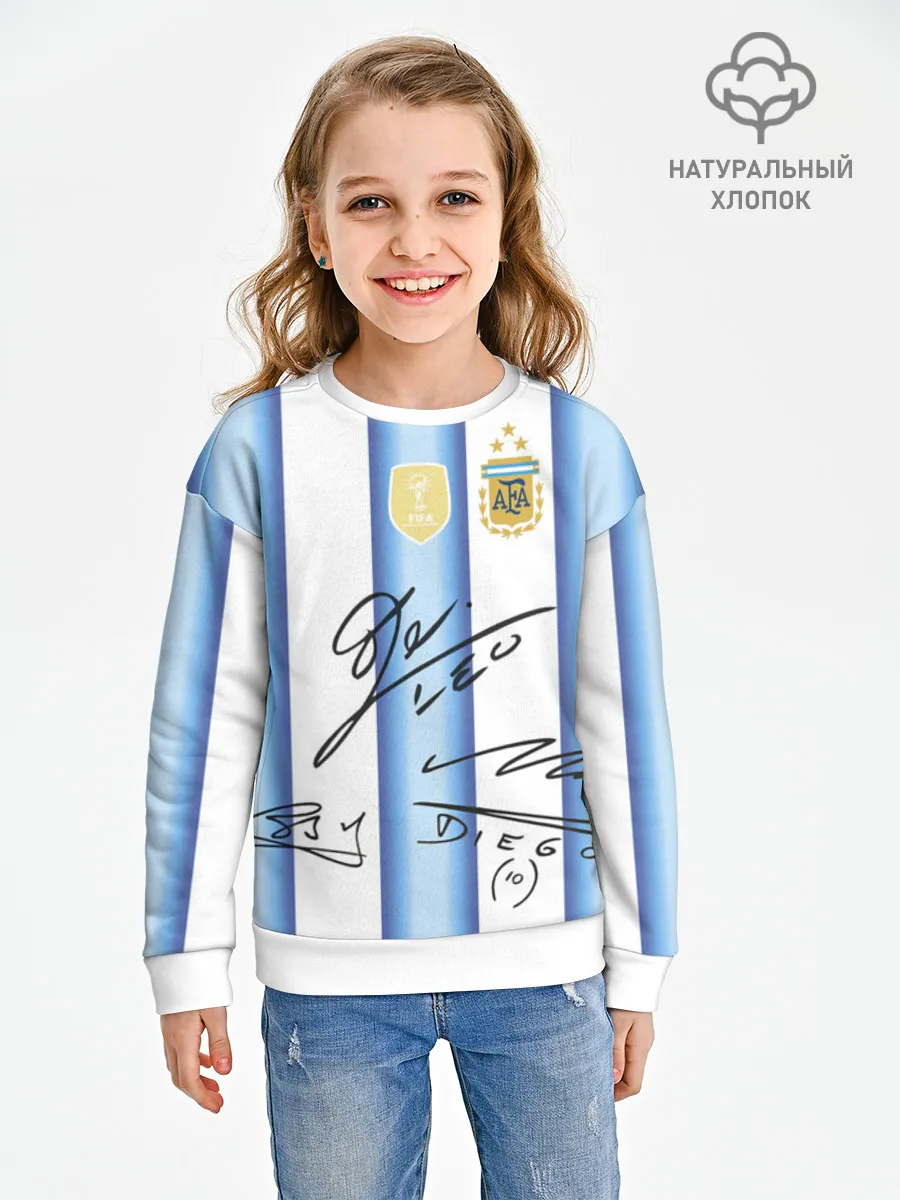 Детский свитшот хлопок / Футбол Аргентина