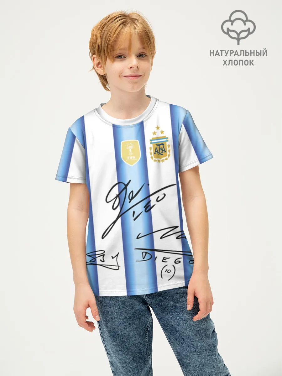 Детская футболка хлопок / Футбол Аргентина