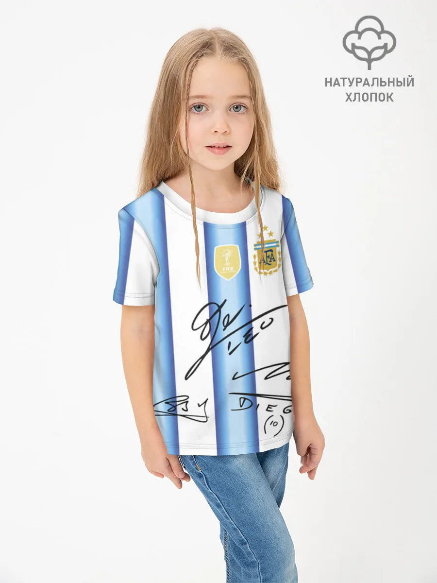 Детская футболка хлопок / Футбол Аргентина