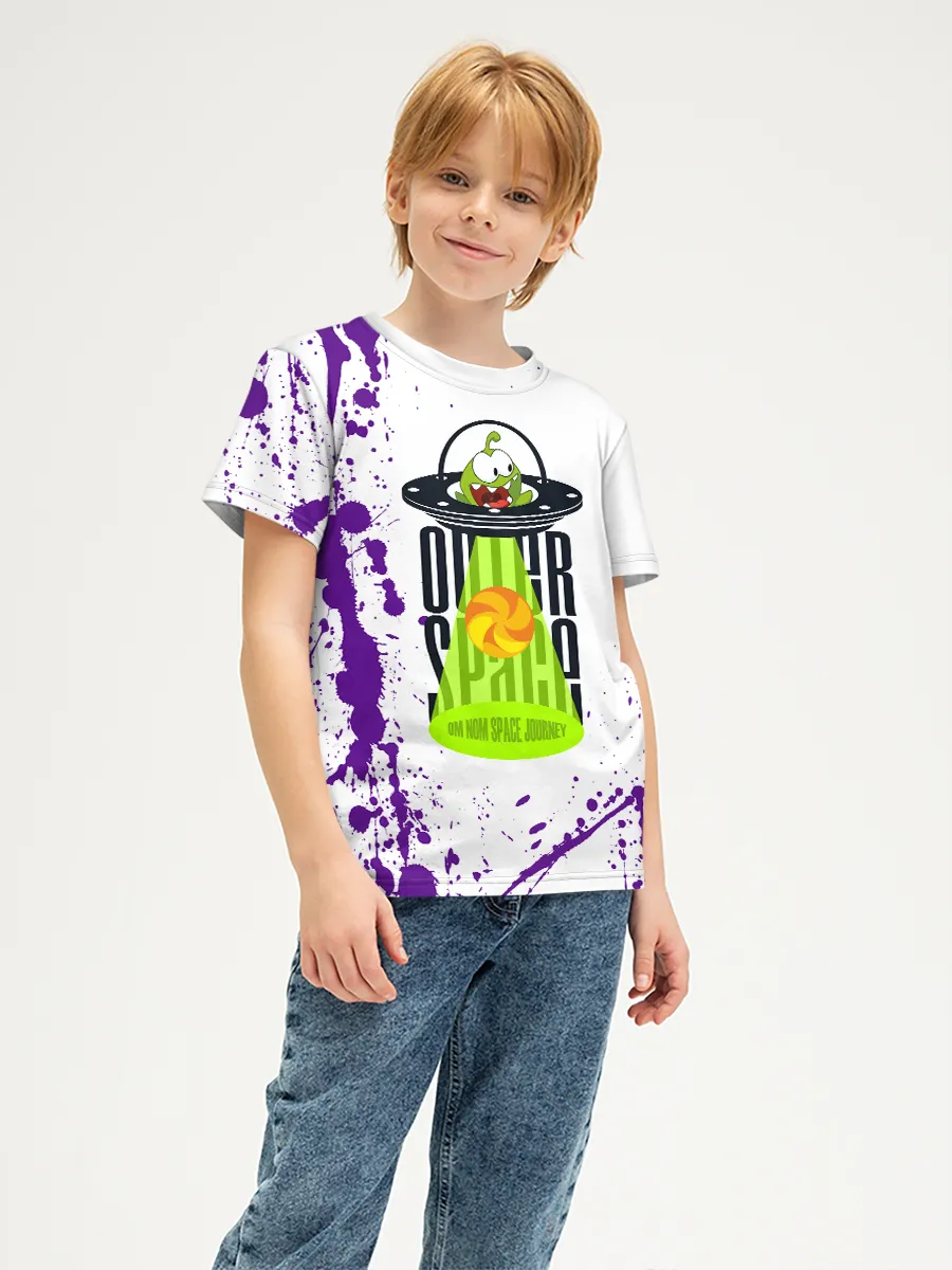 Детская футболка хлопок / P030_OmSpaceSplashes