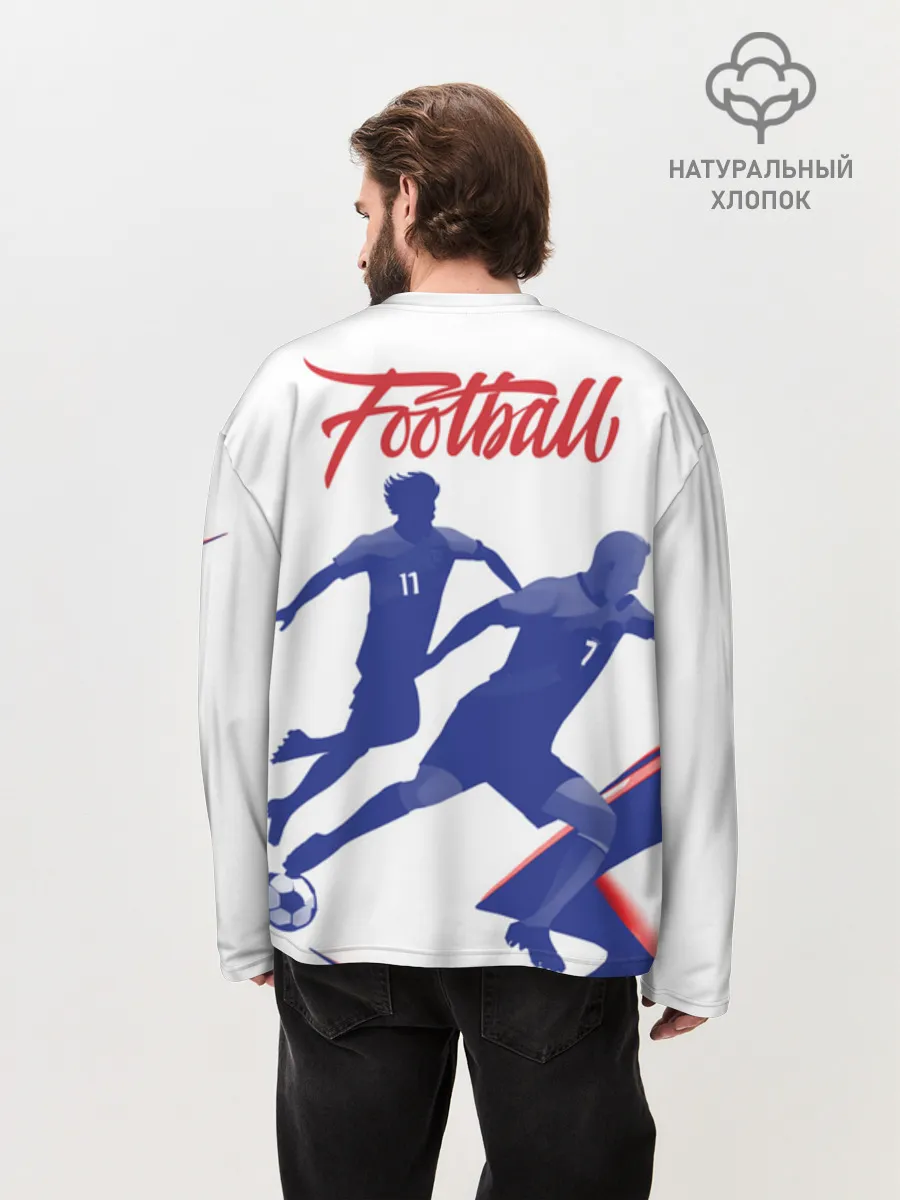 Мужской лонгслив оверсайз хлопок / Fifa World
