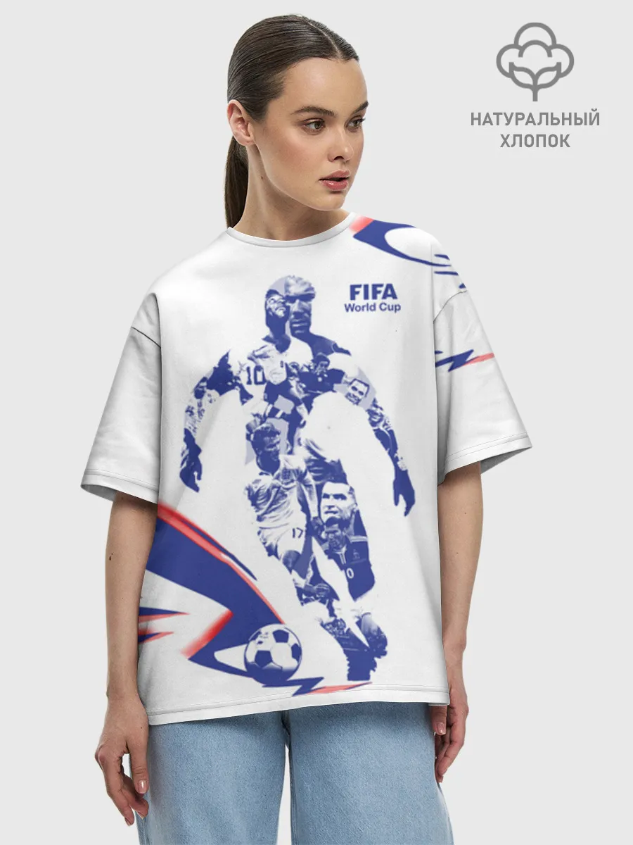 Футболка женская оверсайз премиум / Fifa World