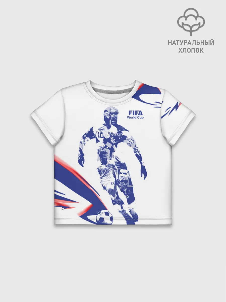 Футболка для девочки укороченная оверсайз хлопок / Fifa World