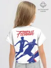 Футболка для девочки укороченная оверсайз хлопок / Fifa World