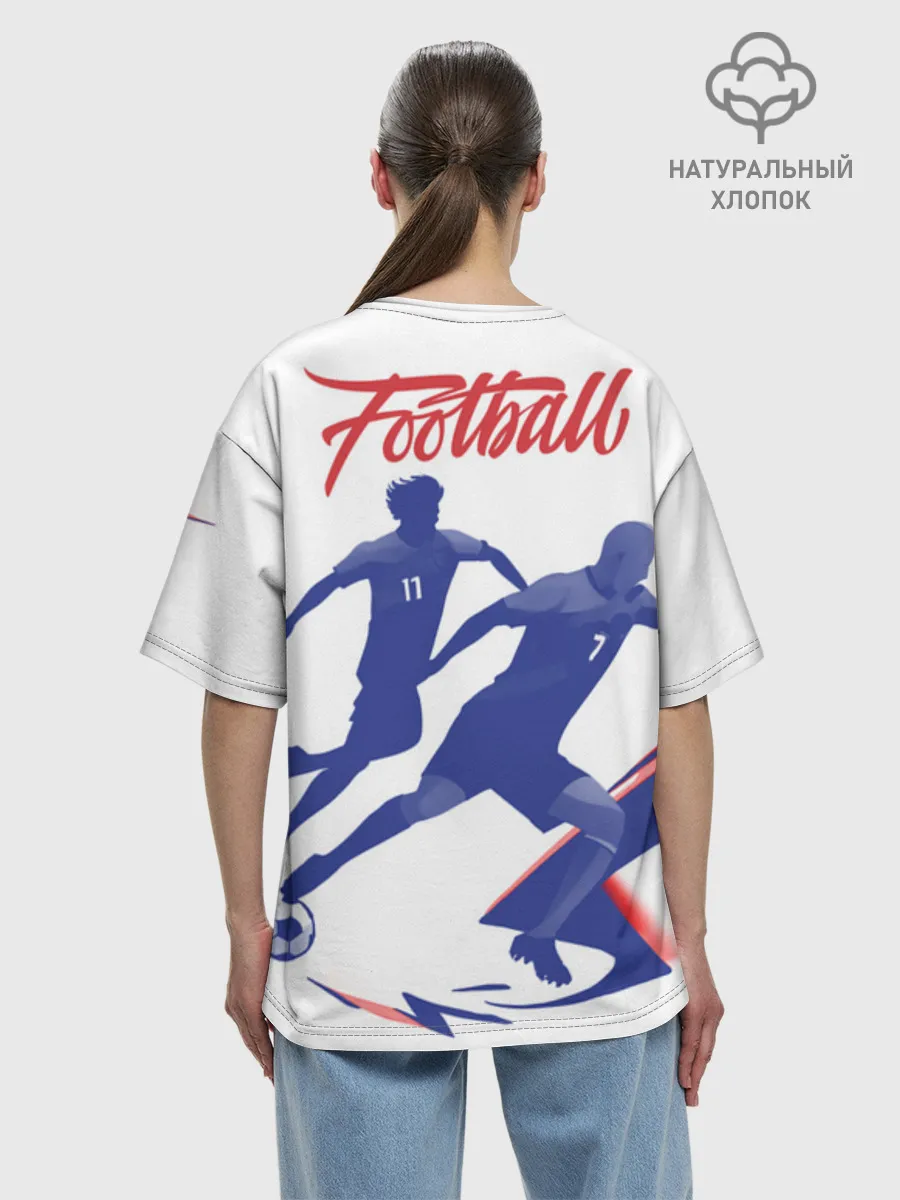 Женская футболка оверсайз хлопок / Fifa World