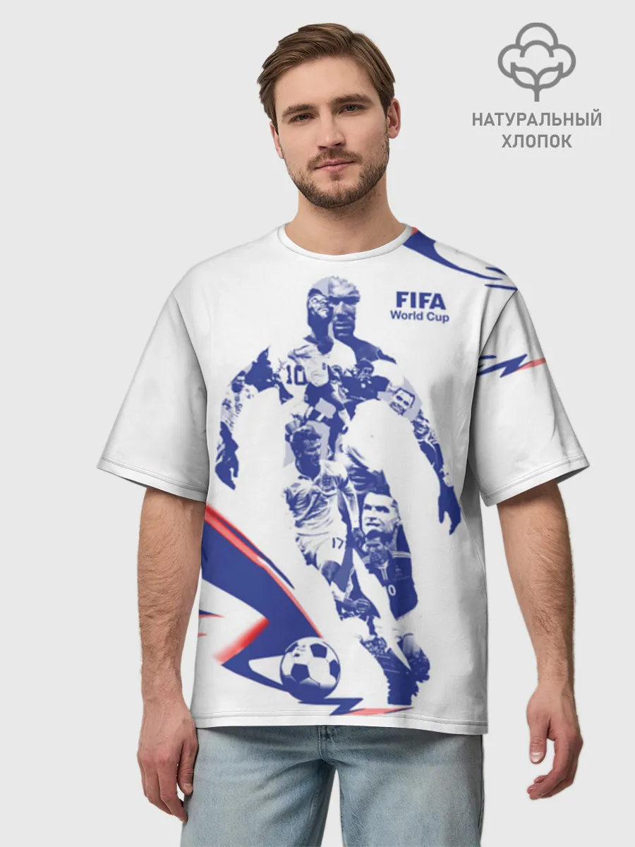 Мужская футболка оверсайз хлопок / Fifa World